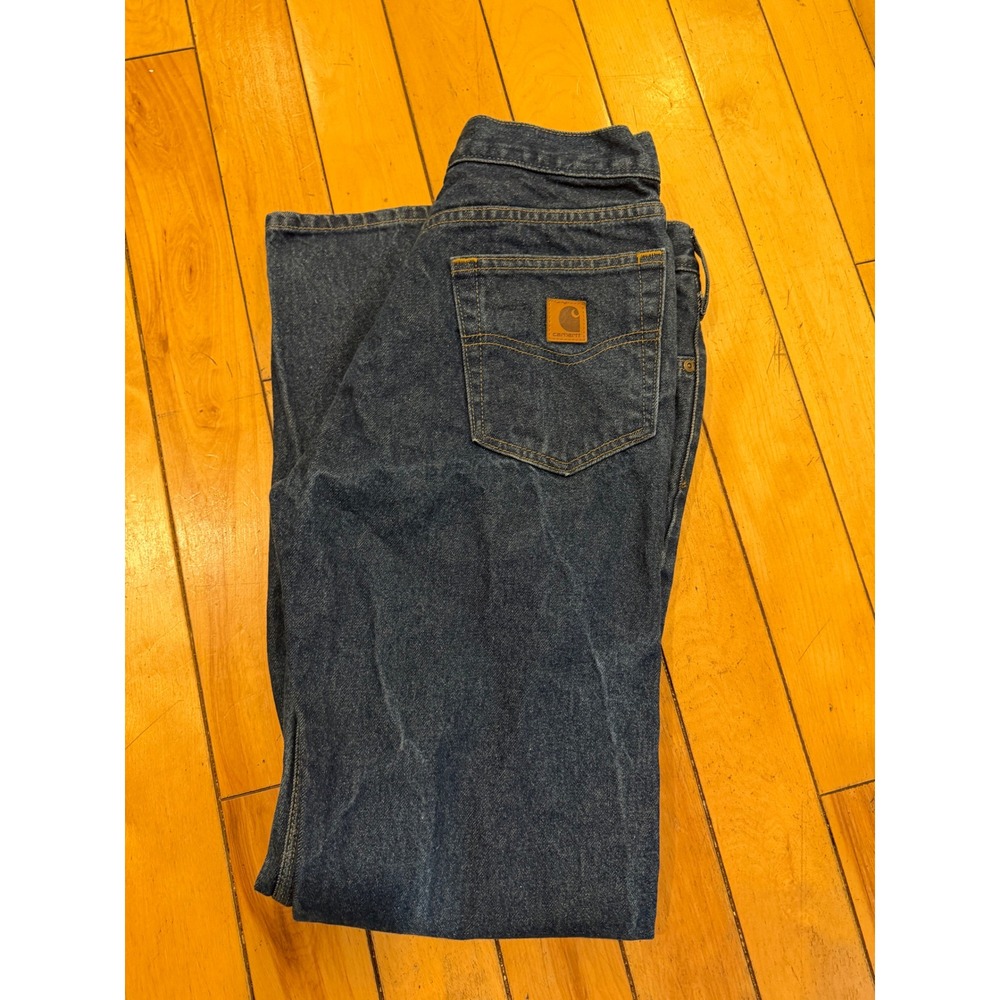 Carhartt B460 DVB Relaxed Fit Straight Leg Jeans Dark Wash Indigo 30x32